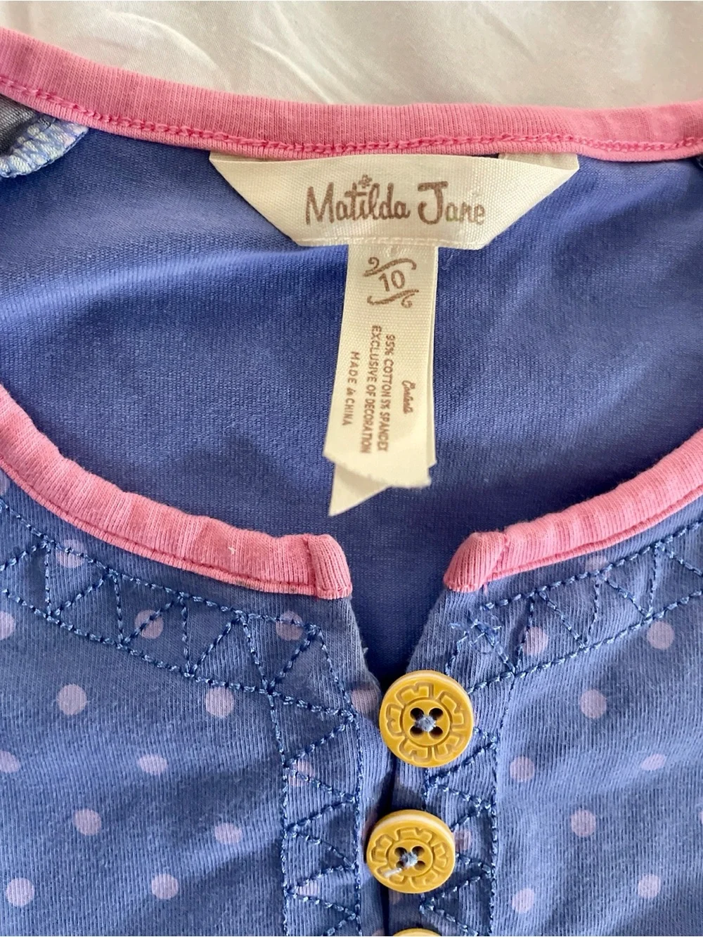 Matilda Jane lavender polka